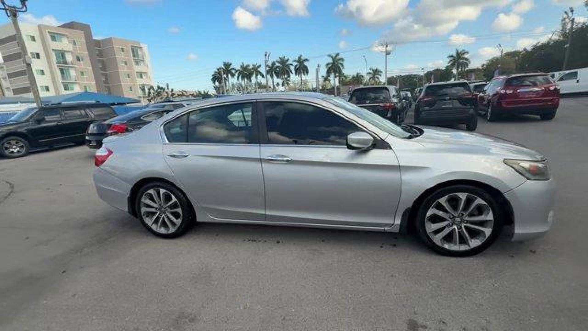 2014 Silver Honda Accord Sedan Sport (1HGCR2F5XEA) with an 4 2.4 L engine, Variable transmission, located at 27610 S Dixie Hwy, Homestead, FL, 33032, (305) 749-2348, 25.510241, -80.438301 - IIHS Top Safety Pick+. Only 101,295 Miles! Boasts 34 Highway MPG and 26 City MPG! This Honda Accord Sedan delivers a Regular Unleaded I-4 2.4 L/144 engine powering this Variable transmission. Window Grid Antenna, Wheels: 18 Alloy, Vinyl Door Trim Insert.* This Honda Accord Sedan Features the Followi - Photo#5