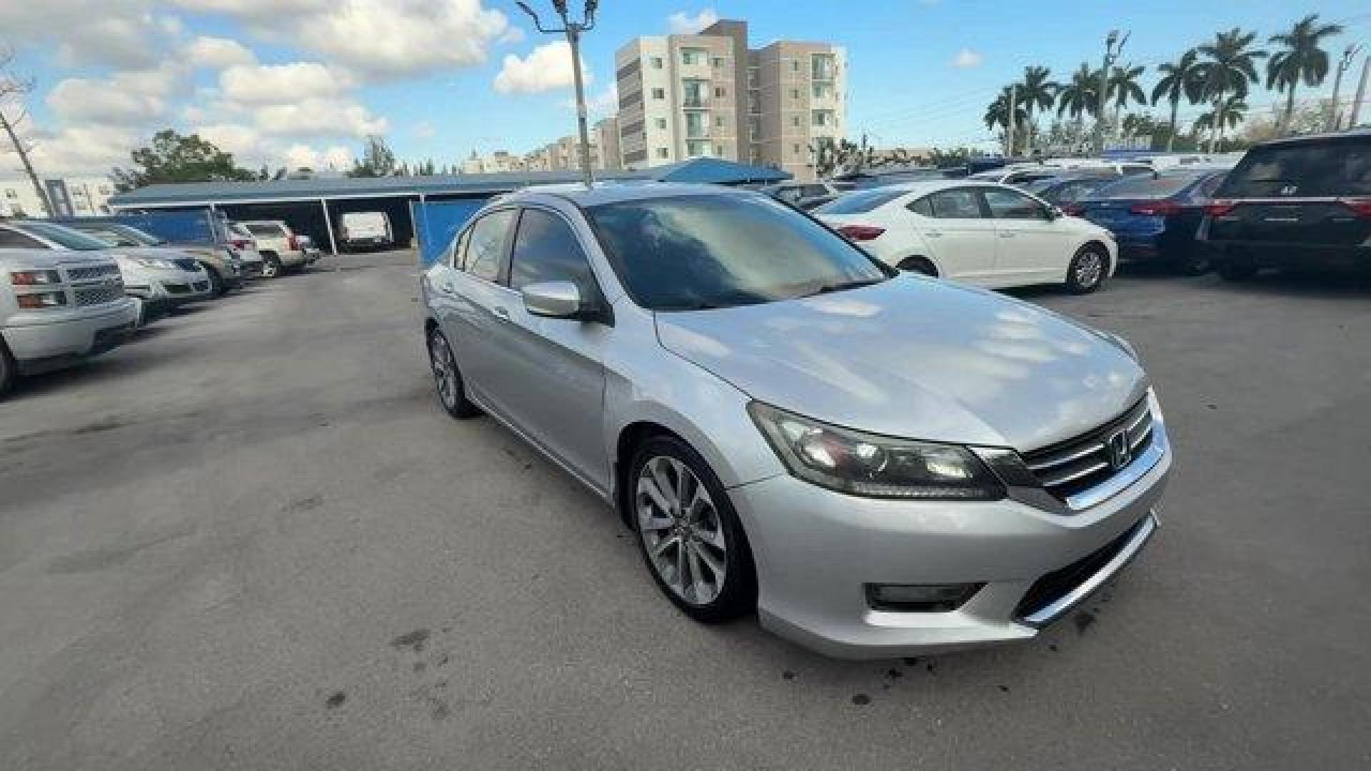 2014 Silver Honda Accord Sedan Sport (1HGCR2F5XEA) with an 4 2.4 L engine, Variable transmission, located at 27610 S Dixie Hwy, Homestead, FL, 33032, (305) 749-2348, 25.510241, -80.438301 - IIHS Top Safety Pick+. Only 101,295 Miles! Boasts 34 Highway MPG and 26 City MPG! This Honda Accord Sedan delivers a Regular Unleaded I-4 2.4 L/144 engine powering this Variable transmission. Window Grid Antenna, Wheels: 18 Alloy, Vinyl Door Trim Insert.* This Honda Accord Sedan Features the Followi - Photo#6