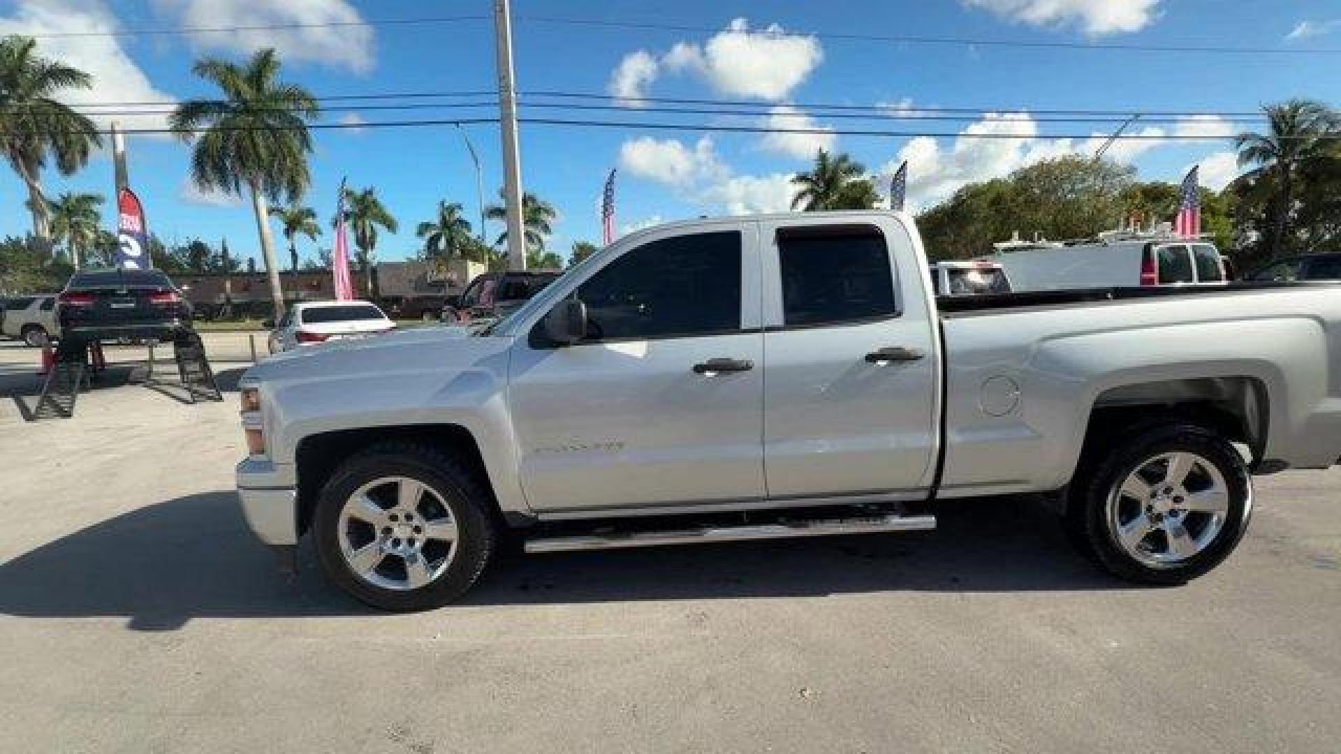 2014 Silver Ice Metallic /Jet Black/Dark Ash Chevrolet Silverado 1500 Work Truck (1GCRCPEH7EZ) with an 6 4.3L engine, Automatic transmission, located at 27610 S Dixie Hwy, Homestead, FL, 33032, (305) 749-2348, 25.510241, -80.438301 - NACTOY 2014 North American Truck of the Year. Boasts 24 Highway MPG and 18 City MPG! This Chevrolet Silverado 1500 delivers a Gas/Ethanol V6 4.3L/262 engine powering this Automatic transmission. TRANSMISSION, 6-SPEED AUTOMATIC, ELECTRONICALLY CONTROLLED with overdrive and tow/haul mode. Includes Cru - Photo#1